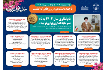 اینفوگرافیک/ نام‌گذاری سال ۱۴۰۴ به نام «سرمایه گذاری برای تولید»