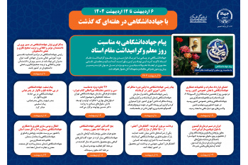 اینفوگرافیک/ پیام جهاددانشگاهی به مناسبت روز معلم و گرامیداشت مقام استاد