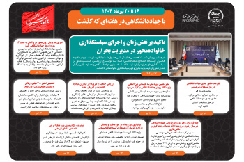 اینفوگرافیک/تاکید بر نقش زنان و اجرای سیاستگذاری خانواده محور در مدیریت بحران