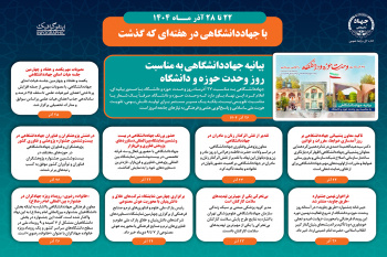 اینفوگرافیک/ بیانیه جهاددانشگاهی به مناسبت روز وحدت حوزه و دانشگاه